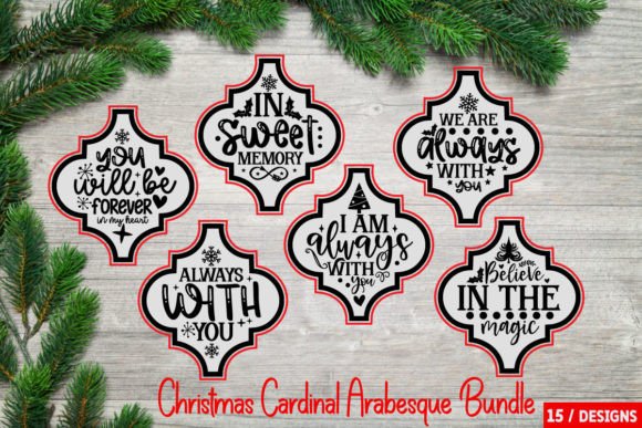 Download Christmas Cardinal Arabesque Tile SVG Bu - Premium Bundle