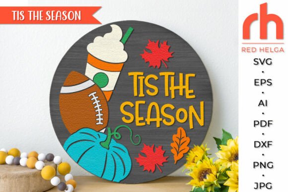 Download Tis the Season SVG, Fall Door Sign DXF - Tis the season svg Collection